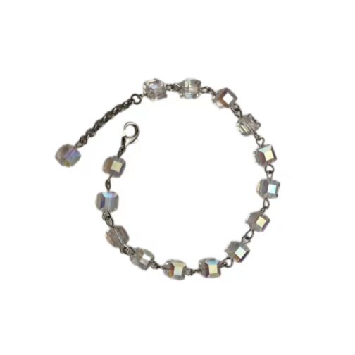 Crystal Aurora Sugar Cube Rainbow Bracelet - Image 6