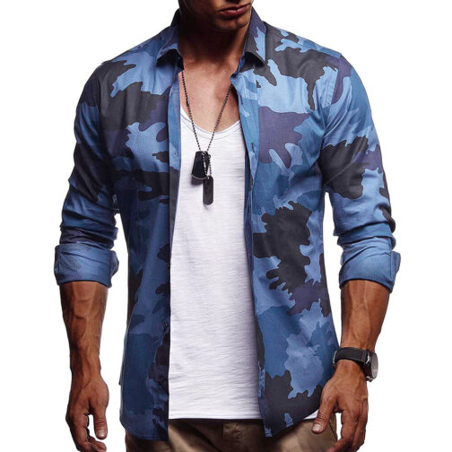 Men's Camouflage Long Sleeve Shirt - Image 5