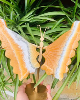 Natural Crystal Cave Stone Butterfly Wing Crystal Ornament