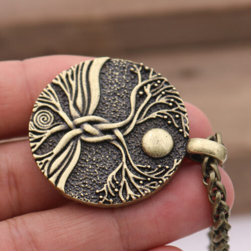 Ancient Moon World Tree Pendant Fashion Jewelry - Image 4