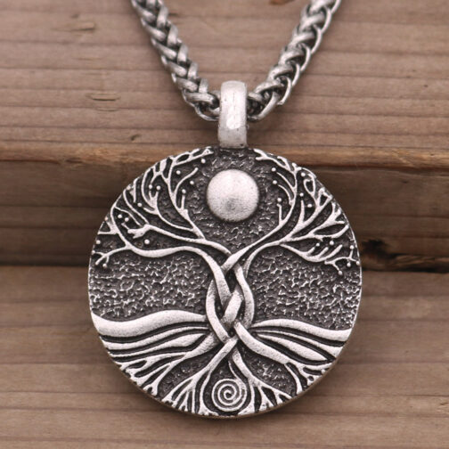 Ancient Moon World Tree Pendant Fashion Jewelry - Image 2