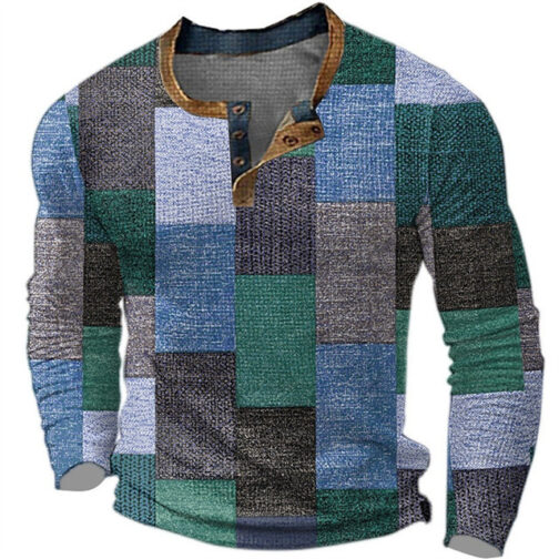 Men's Long Sleeve Polyester Digital Printing Shirt - Image 6