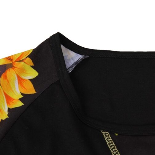 Printed Sunflower Long Sleeve Top - Image 5