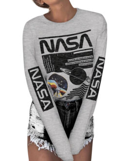 Printed Cotton Long Sleeve T-shirt