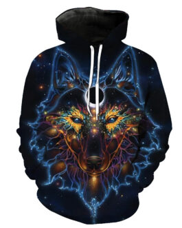 Magic Wolf Print Sweatshirt