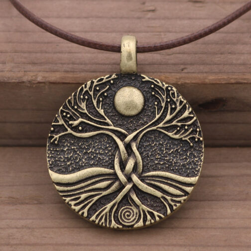 Ancient Moon World Tree Pendant Fashion Jewelry - Image 5