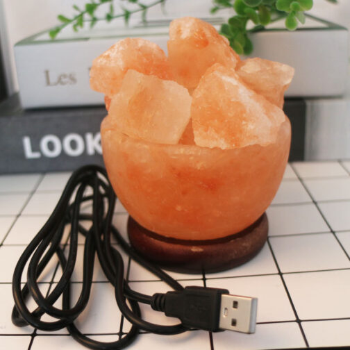 LED Colorful Color Changing Crystal Salt Stone Lamp - Image 5