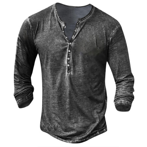 Men's Long Sleeve Digital Printing Leisure T-shirt - Image 5