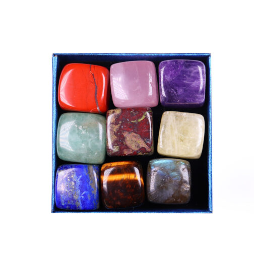 Natural Crystal Block Gravel Energy Gem Chakra Crystal 9 Gift Box - Image 4