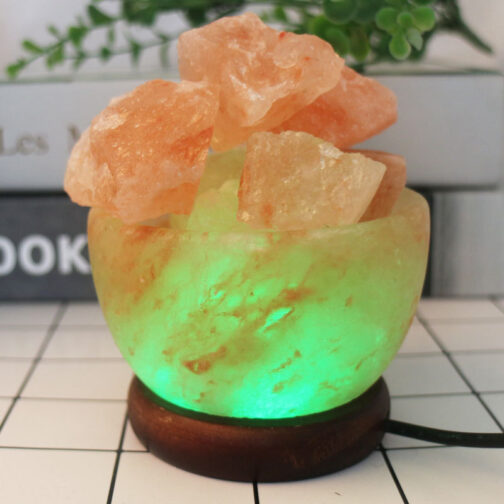 LED Colorful Color Changing Crystal Salt Stone Lamp - Image 3