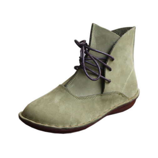 Women's Retro Literary Soft Sole Sewing Boots - Image 2