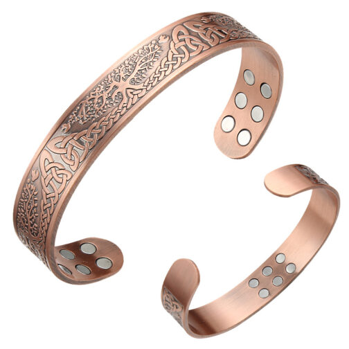 Retro Lucky Tree Energy Pure Copper Magnet Bracelet - Image 4