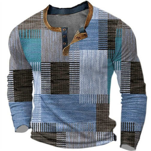 Men's Long Sleeve Polyester Digital Printing Shirt - Image 2