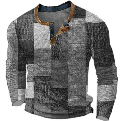 Men's Long Sleeve Polyester Digital Printing Shirt - Image 8