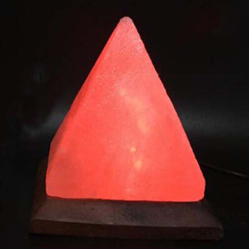 Pyramid-shaped Usb Crystal Colorful Color Changing Salt Lamp - Image 3